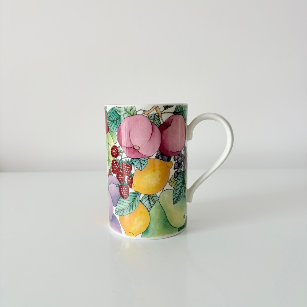 Dunoon Made in Scotland “Florida” Mug designed by Caroline Bessey Fruit Vintage